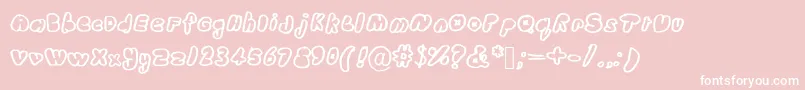 Wubdub Font – White Fonts on Pink Background