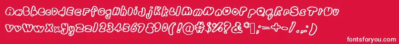 Wubdub Font – White Fonts on Red Background