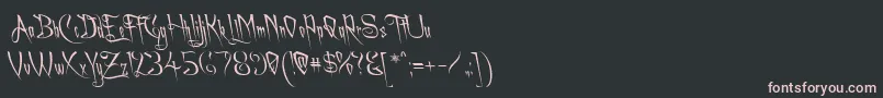 Achaflft Font – Pink Fonts on Black Background