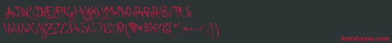 Achaflft Font – Red Fonts on Black Background