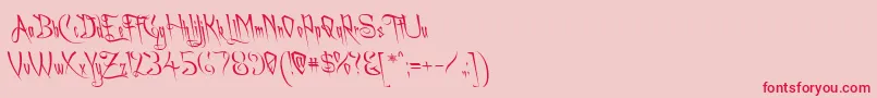 Achaflft Font – Red Fonts on Pink Background