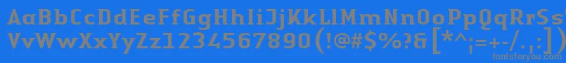 Шрифт LinotypeAuthenticSmallSerifMedium – серые шрифты на синем фоне