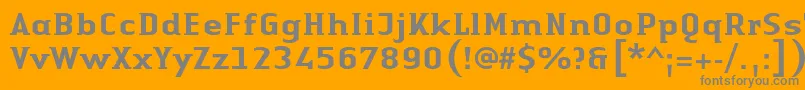 LinotypeAuthenticSmallSerifMedium Font – Gray Fonts on Orange Background