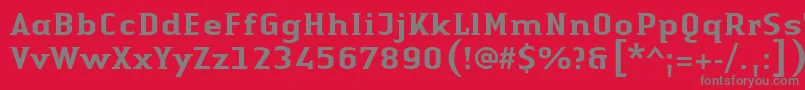 LinotypeAuthenticSmallSerifMedium Font – Gray Fonts on Red Background