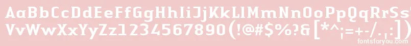 LinotypeAuthenticSmallSerifMedium Font – White Fonts on Pink Background