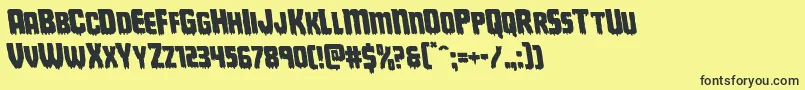 Deathbloodleft Font – Black Fonts on Yellow Background