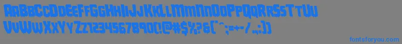 Deathbloodleft Font – Blue Fonts on Gray Background