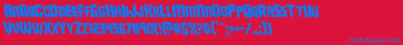 Deathbloodleft Font – Blue Fonts on Red Background