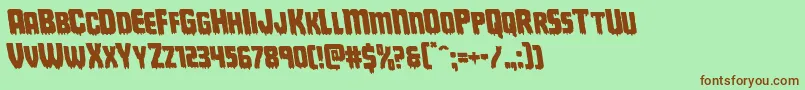 Deathbloodleft Font – Brown Fonts on Green Background