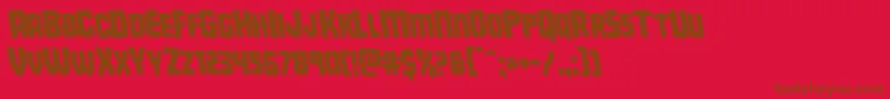 Saiba mais sobre a fonte Deathbloodleft Fonte Deathbloodleft – fontes marrons em um fundo vermelho