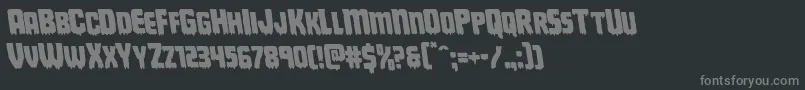 フォントDeathbloodleft – 黒い背景に灰色の文字