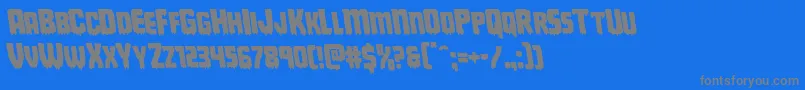 Deathbloodleft Font – Gray Fonts on Blue Background