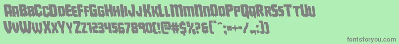 Deathbloodleft Font – Gray Fonts on Green Background