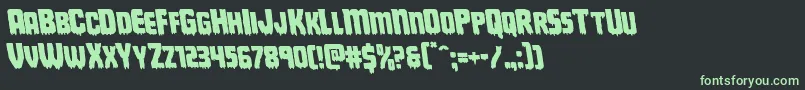 Deathbloodleft Font – Green Fonts on Black Background