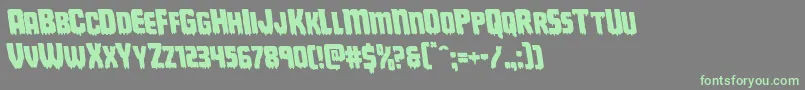 Deathbloodleft Font – Green Fonts on Gray Background