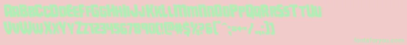 Deathbloodleft Font – Green Fonts on Pink Background