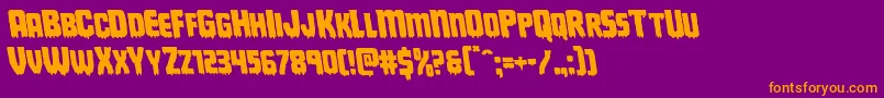 Deathbloodleft Font – Orange Fonts on Purple Background