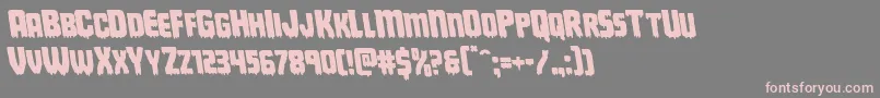 Deathbloodleft Font – Pink Fonts on Gray Background
