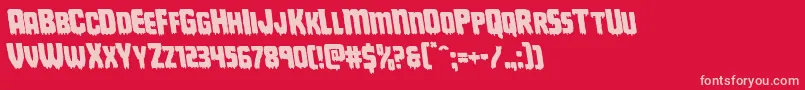 Deathbloodleft Font – Pink Fonts on Red Background