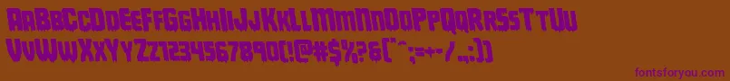 Deathbloodleft Font – Purple Fonts on Brown Background