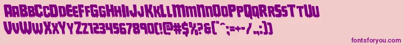 Deathbloodleft Font – Purple Fonts on Pink Background