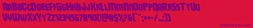 Deathbloodleft Font – Purple Fonts on Red Background