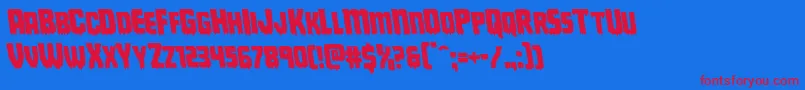 Deathbloodleft-fontti – punaiset fontit sinisellä taustalla