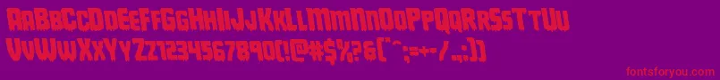Deathbloodleft-fontti – punaiset fontit violetilla taustalla
