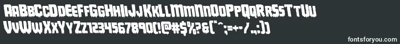 Deathbloodleft Font – White Fonts on Black Background