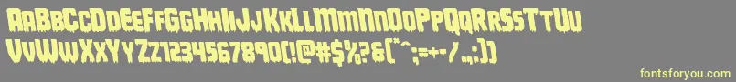 Deathbloodleft-fontti – keltaiset fontit harmaalla taustalla