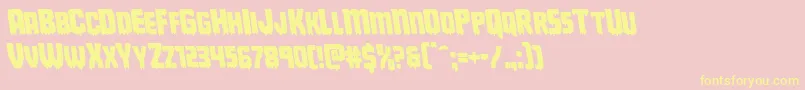 Deathbloodleft Font – Yellow Fonts on Pink Background
