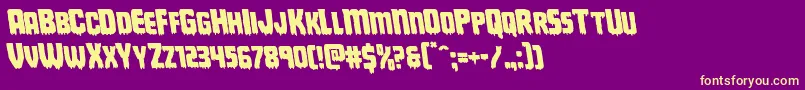 Deathbloodleft Font – Yellow Fonts on Purple Background