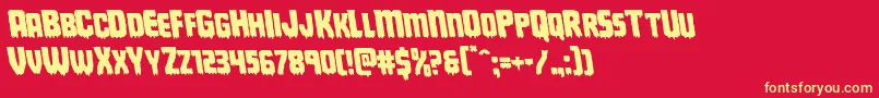 Deathbloodleft Font – Yellow Fonts on Red Background