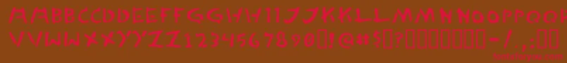 Tedcanno Font – Red Fonts on Brown Background