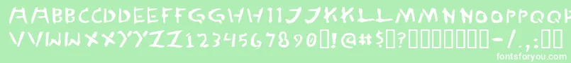 Tedcanno Font – White Fonts on Green Background