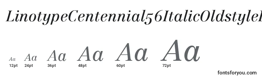 Размеры шрифта LinotypeCentennial56ItalicOldstyleFigures