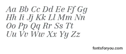 LinotypeCentennial56ItalicOldstyleFigures -fontin tarkastelu