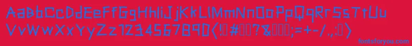 PackingTape Font – Blue Fonts on Red Background