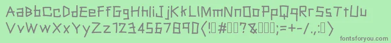 フォントPackingTape – 緑の背景に灰色の文字
