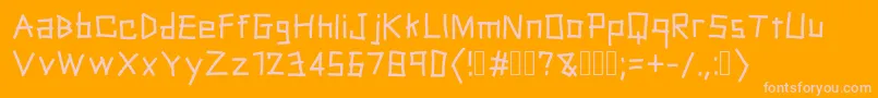 フォントPackingTape – オレンジの背景にピンクのフォント