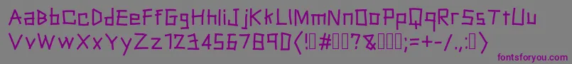 フォントPackingTape – 紫色のフォント、灰色の背景