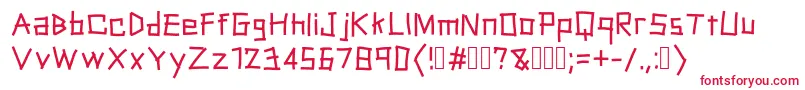 Шрифт PackingTape – красные шрифты на белом фоне