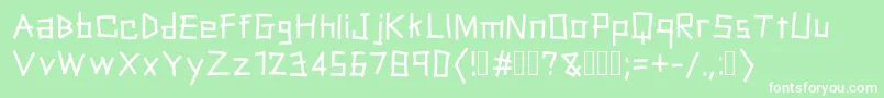 フォントPackingTape – 緑の背景に白い文字