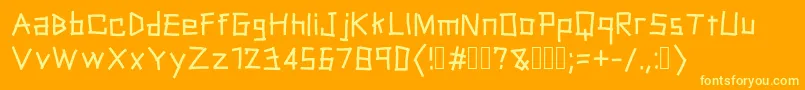 PackingTape Font – Yellow Fonts on Orange Background