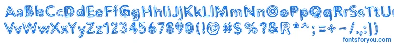 Distro2Liquorice Font – Blue Fonts on White Background