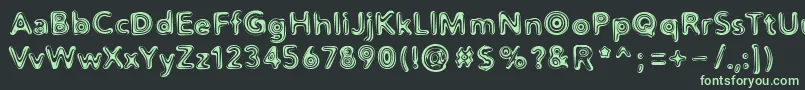 Distro2Liquorice Font – Green Fonts on Black Background
