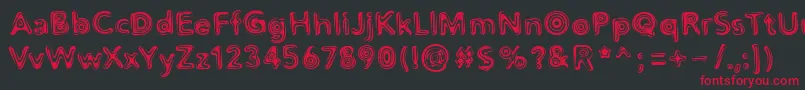 Distro2Liquorice Font – Red Fonts on Black Background
