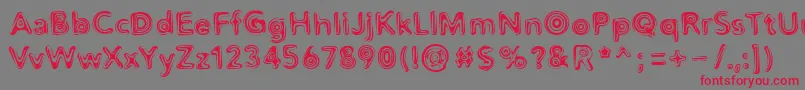 Distro2Liquorice Font – Red Fonts on Gray Background