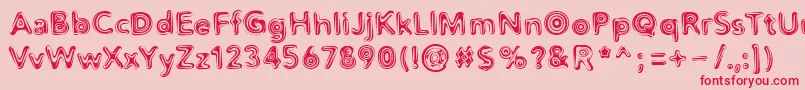 Distro2Liquorice Font – Red Fonts on Pink Background