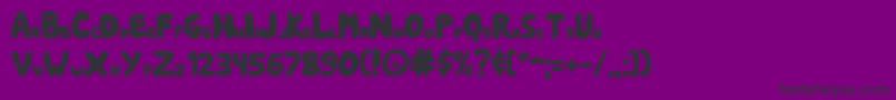 Sharksoftbites Font – Black Fonts on Purple Background